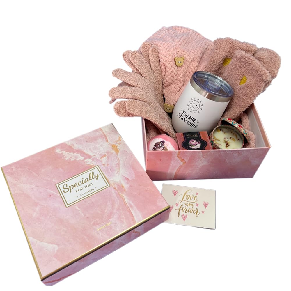Women's Spa Gift Basket, Luxury Self Care Relaxation Gift for Friends, Scented Bath Gift Box, For Christmas, Thanksgiving, Valentine's Day