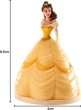 Dekora - Birthday Cake Topper With Belle Figure - Multicoloured, 9 cm, 347107