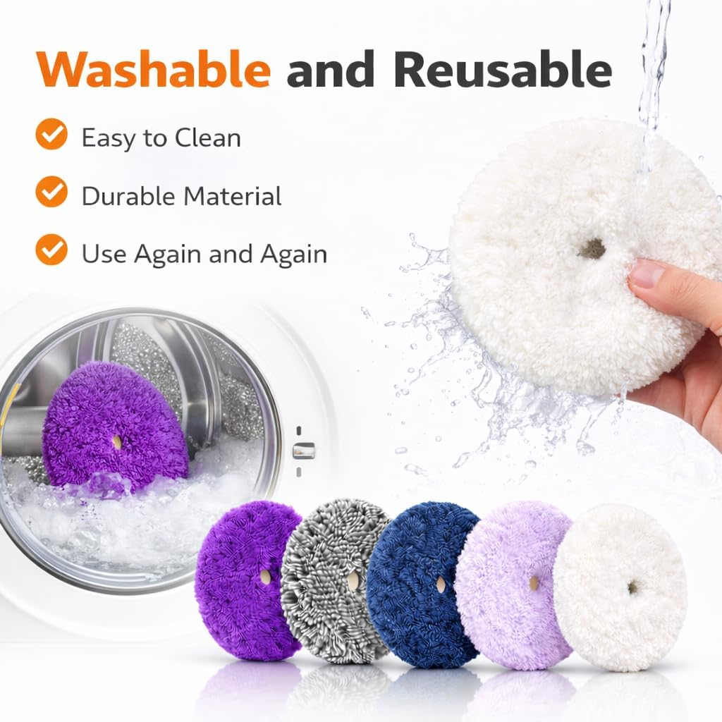 6-Inch Wool Cutting Pad & Wool Polishing Pad Set, Hook and Loop Wool Buffing Pad for Car Polishing, Fits 5-Inch Backing Plate, Wool Pads for Buffing with Buffer or Orbital Polisher