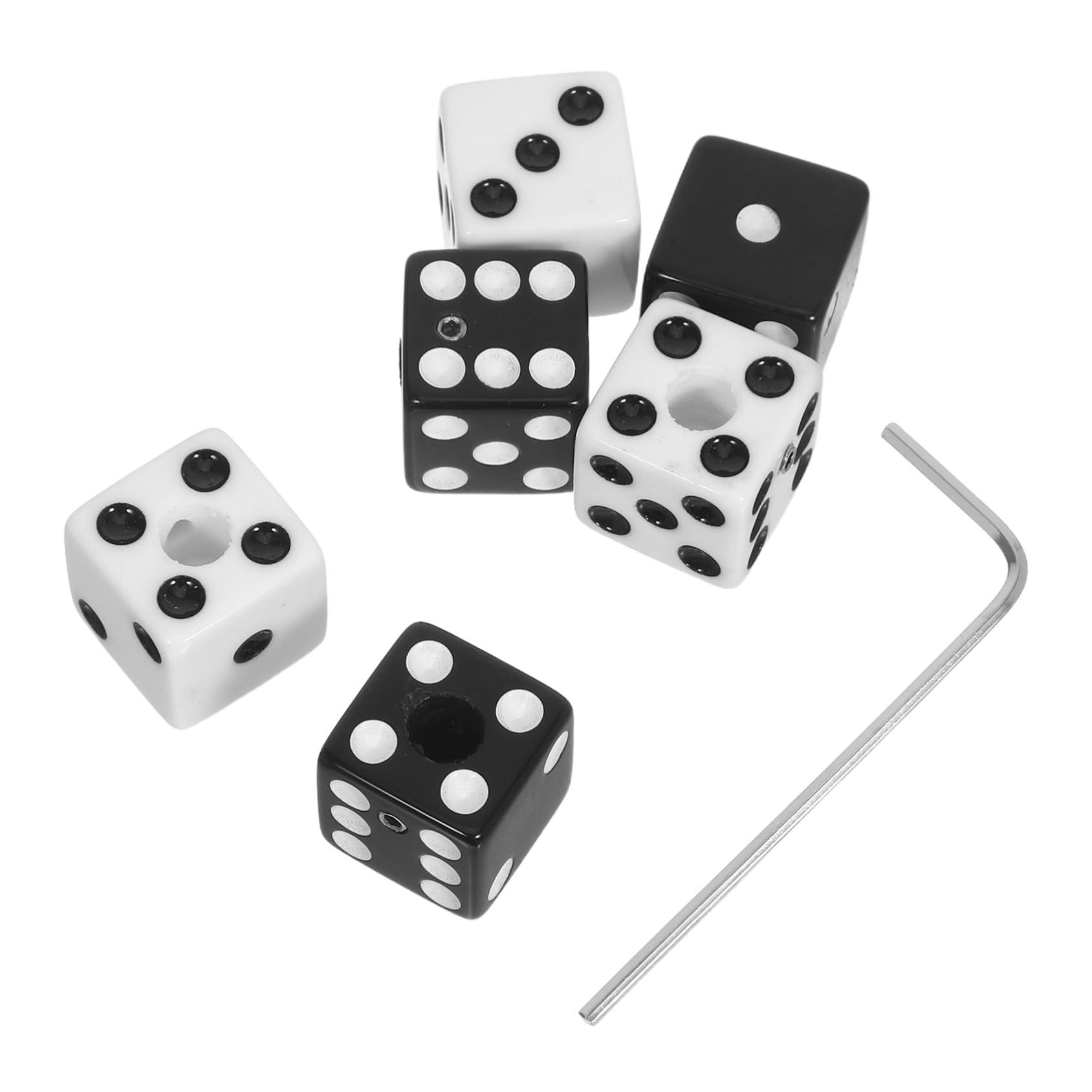 2 Set Pomelli Chitarra Dado Neri e Manopole Controllo Volume e Tono in Plastica per Basso Elettrico con Chiave Accessori Resistenti per Musicisti Professionisti