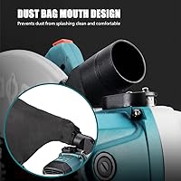 Vista 6 de Bolsa de polvo para sierra ingletadora modelo 255, bolsas colectoras de polvo negras con soporte ajustable con cremallera