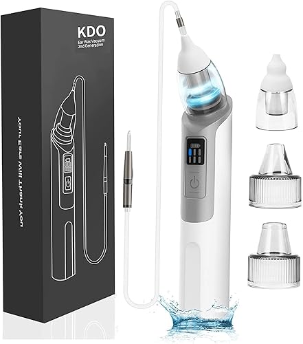 Aspiradora de cera para oídos, succión fuerte KDO de 6 engranajes, removedor de cera al vacío, indicador de engranajes, eliminación de cera de
