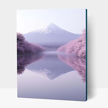 Mountain Diamond Art Kits for Adults Mount Fuji Diamond Painting 16x22 Inch, Dimond Color By Numbers for Adults, 5D DIY Rhinestones Cross stitch Embroidery Kit for House Wall Art Room Decor JXL1-23074