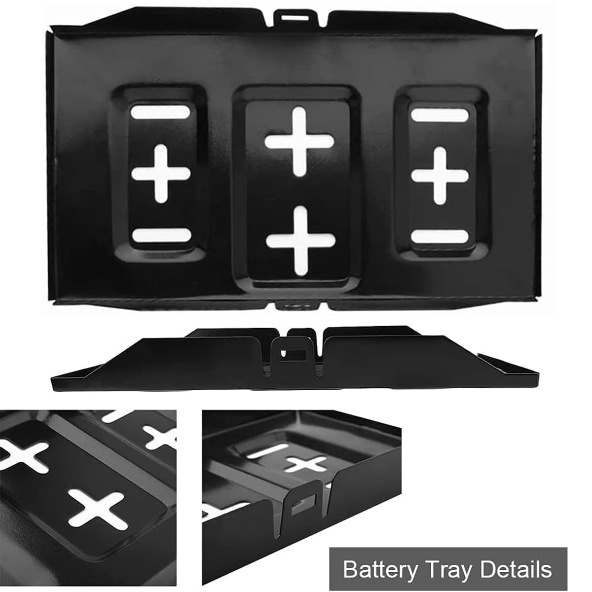 Greluma kit vassoio di fissaggio batteria -bullone da 23cm con vano batteria da 28cm,portabatterie in acciaio resistente alla corrosione morsetto per staffa regolabile per auto,barca,marina