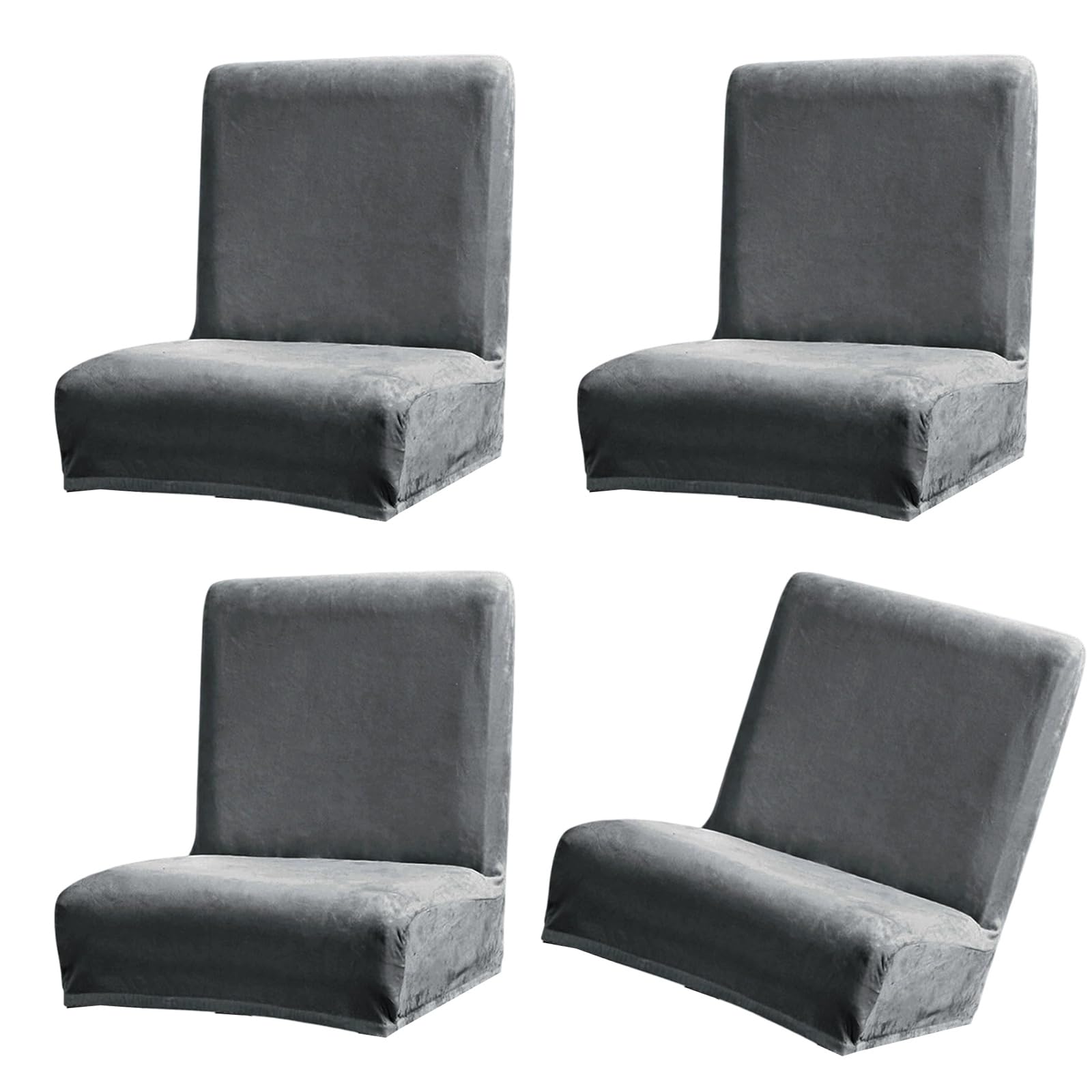 Shurhome Dining Chair Slipcovers Machine Washable Polyester Fabric Nonslip Designs for Home Decoration Chair Slipcovers for Home