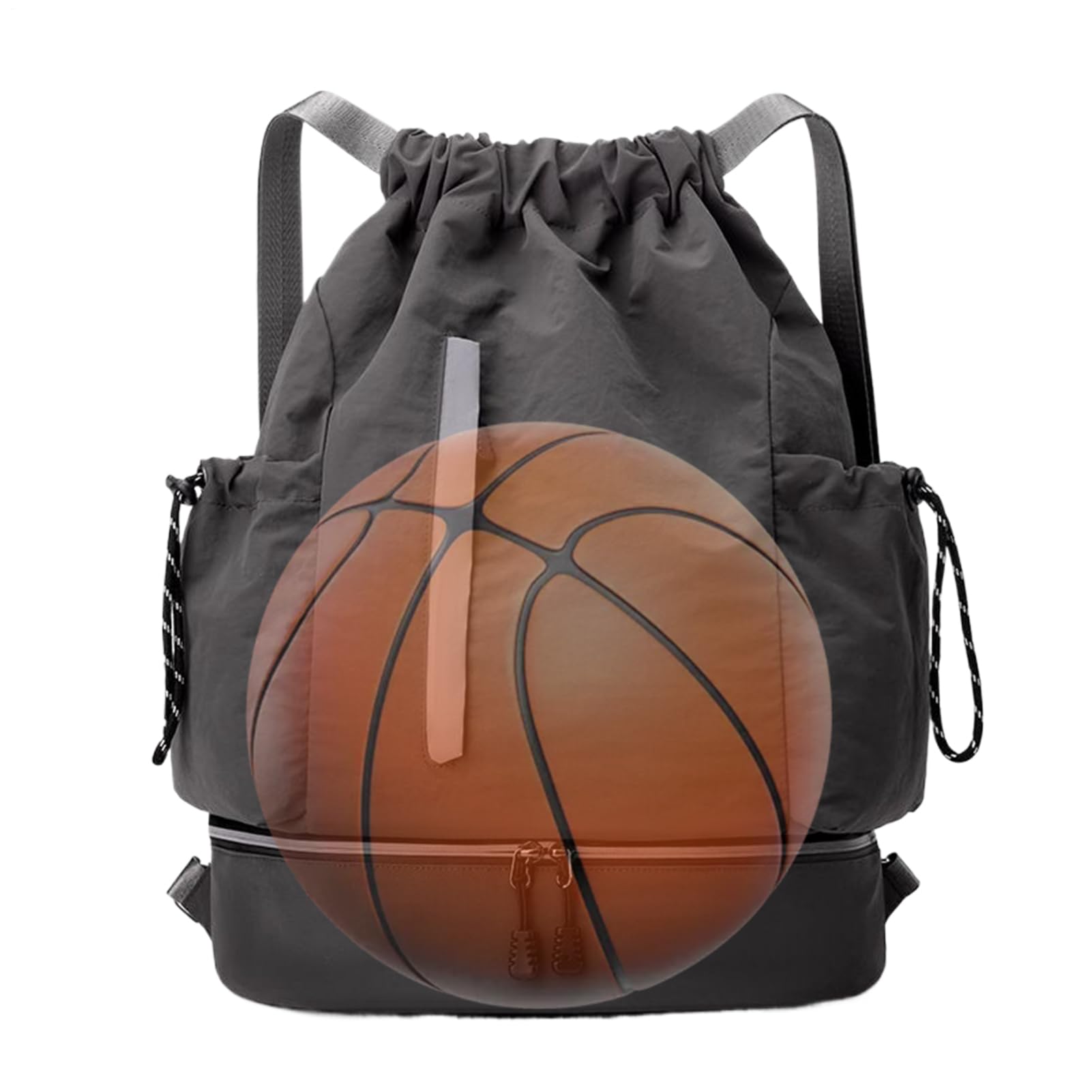 Rucksack mit Kordelzug, große Kapazität, Reiserucksäcke, wasserdichter Rucksack mit stabiler Kordel, ideal für Fitnessstudio, Fitness, Wandern, Basketball, Fußball, Picknick, Alltag, 46 x 34