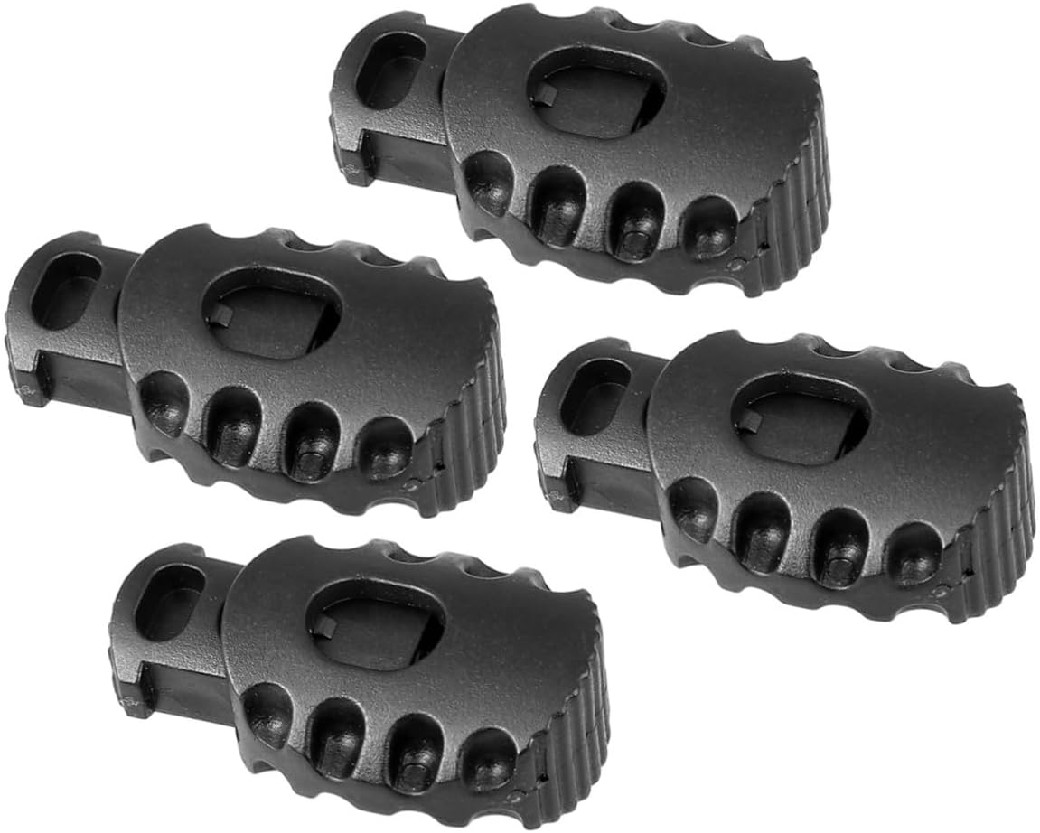 50pcs Round Lock Plastic Adjustment Buckle Elastic Cord Locks for Clothes Belts Luggage Survival Non-slip