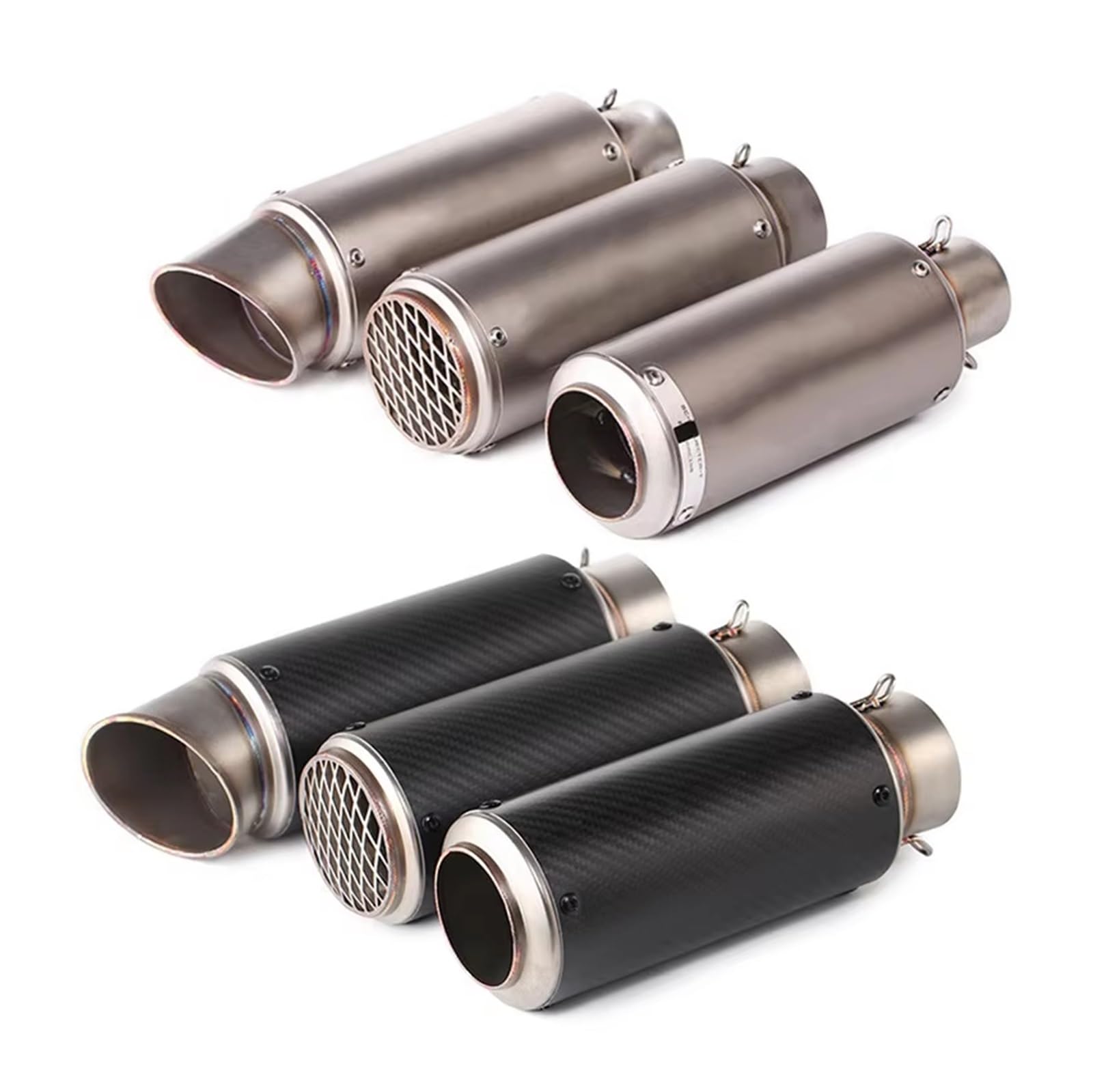 silencioso escape moto Para z900 Para R3 Para R25 Para MT07 Para MT09 | Para R1 51/60mm silenciador de escape Universal para motocicleta inox escape de fibra de carbono con DB Killer(I2 60mm)
