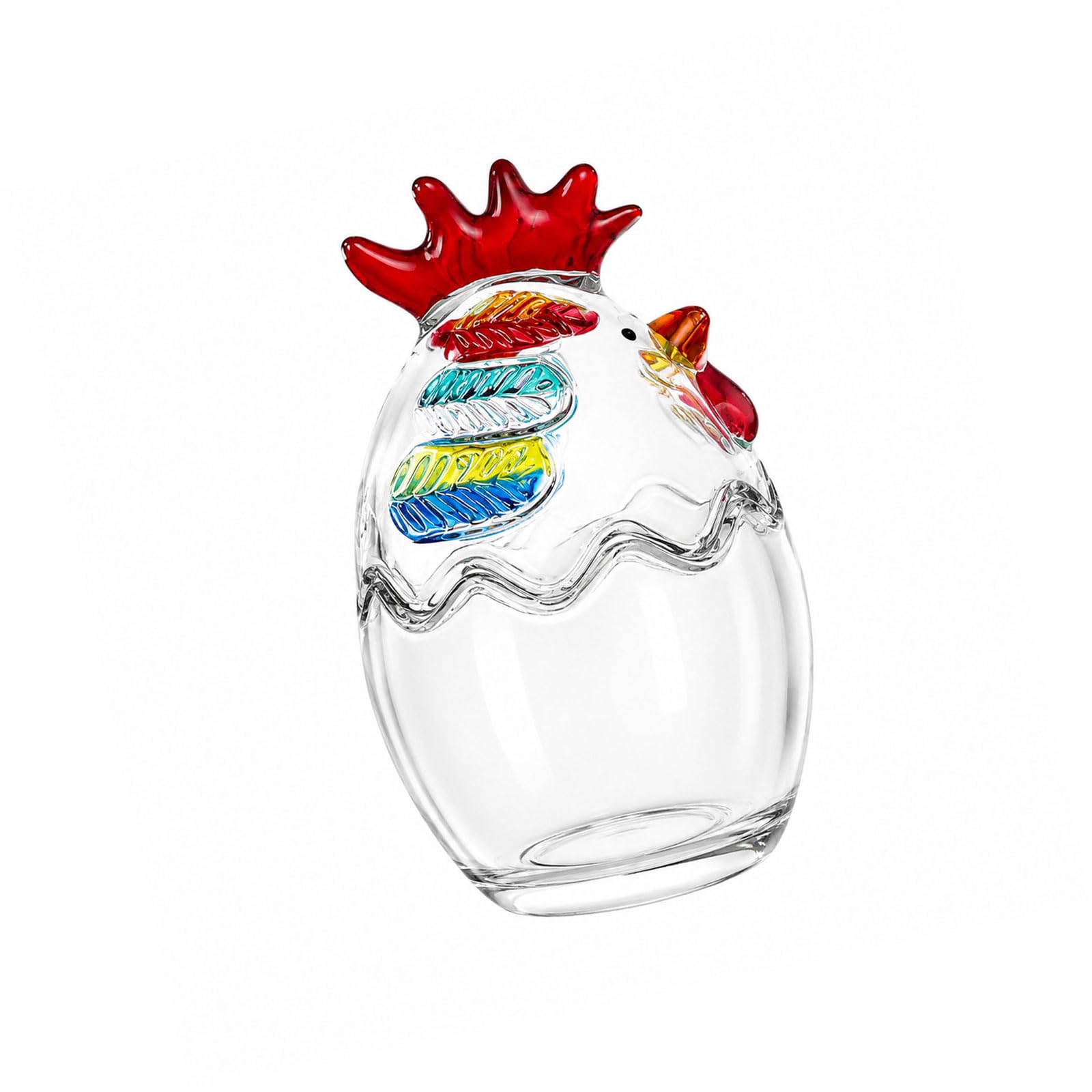 Zxfdsfdbnm Unique Chicken Shaped Glass Storage Bin Decorative Rooster/Hen Themed Glass Canister Great for Storing Dry Food Items Decorative Kitchen Canister