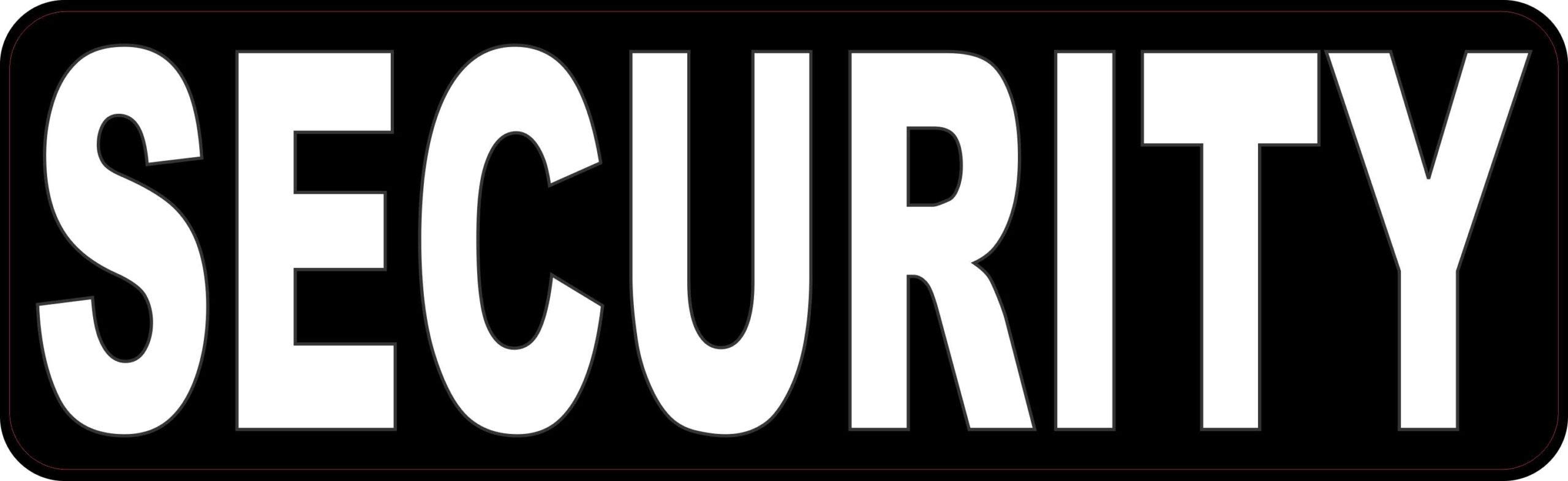 StickerTalk Security Vinyl Sticker, 10 inches by 3 inches