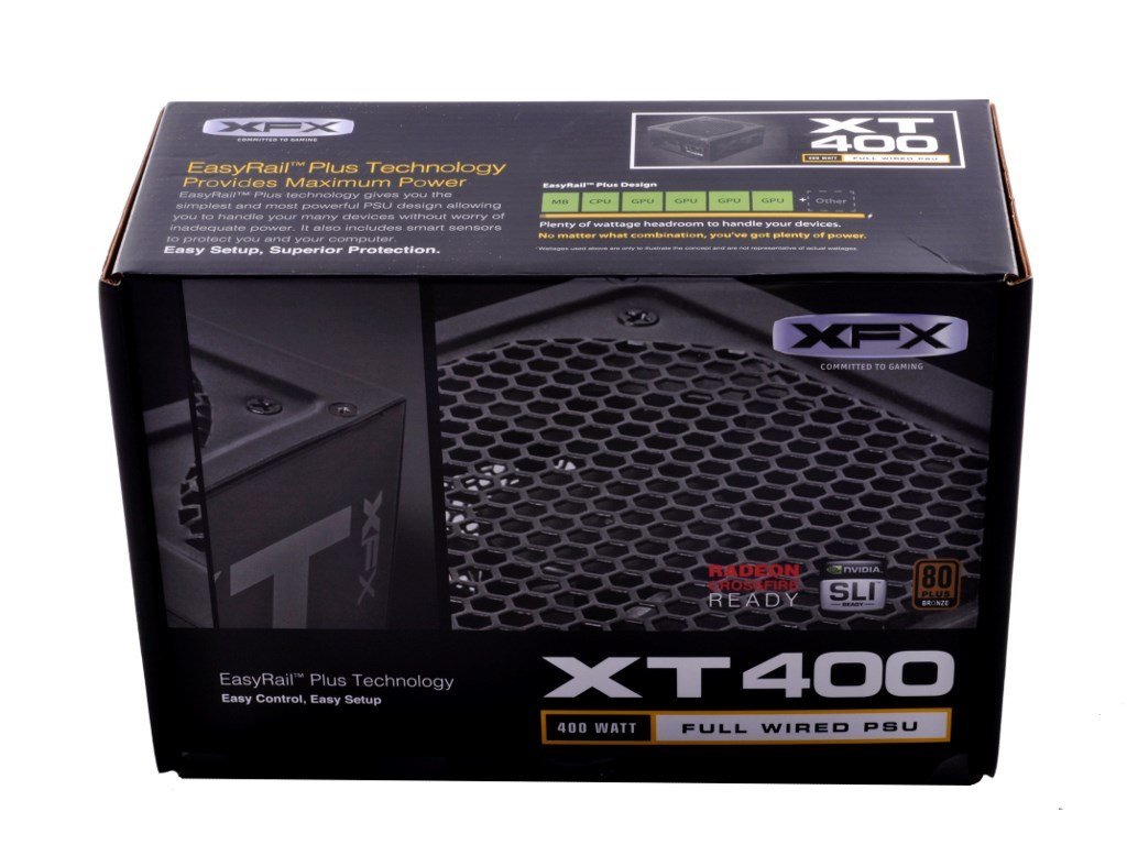 Fonte 400W Xfx Xt 80+Bronze Full Wired (S/Cabo Energia) P1-400B