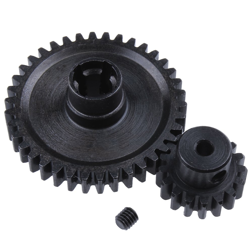 Hobbypark 1 Set Metal Diff Main Gear 38T & Motor Gear 17T For RC 1/18 WLtoys A949 A959 A949 A959 A969 A979 RC Car Buggy Upgrade Parts