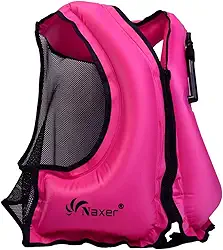 NAXER Coletes De Flutuação Infláveis Para Adultos, Caiaque, Roupa De Caiaque, 90-220 Libras, Natação Fácil, Mergulho Com Snorkel, Passeios De Barco, Stand-Up Paddle, Esportes Aquáticos
