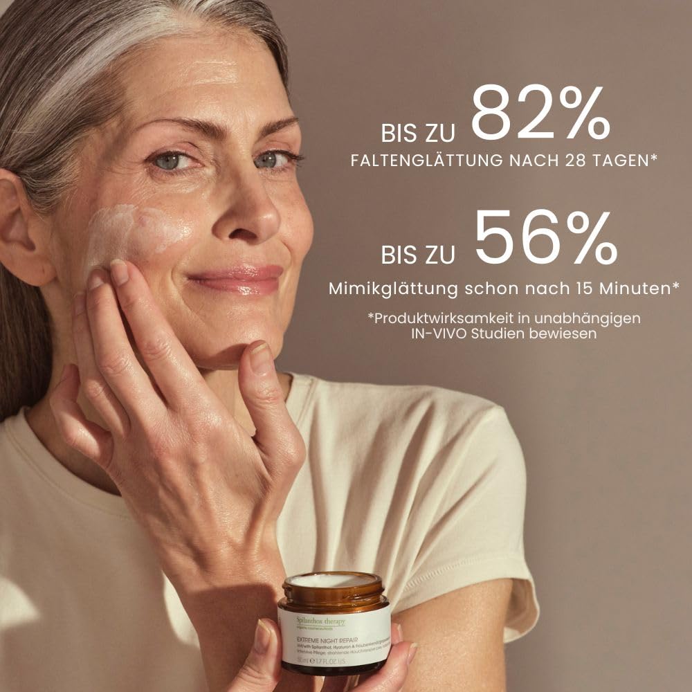 Spilanthox therapy - Extreme Night Repair - Gesichtscreme zur Faltenreduktion - intensive Anti-Aging Gesichtspflege über Nacht - Spilanthol, Hyaluronsäure & Zink - Naturkosmetik - 50ml