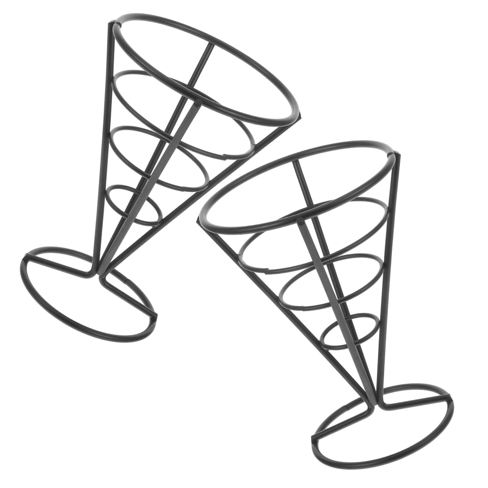 HEALEEP 2Pcs French Fries Basket Cone Stand Snack Display Holder for Appetizers for Parties Weddings and Restaurants