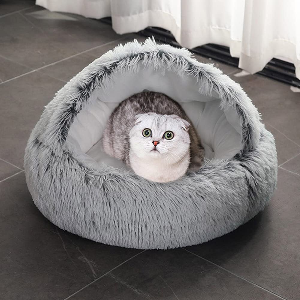 Lit For Animaux De Compagnie Lit For Chat En Peluche Niche For Chiots Grotte For Animaux De Compagnie Douce Coupe-Vent For Chats D'intérieur Auto-Chauffant Insonorisé Petit Chenil Lavable Nid De Chat