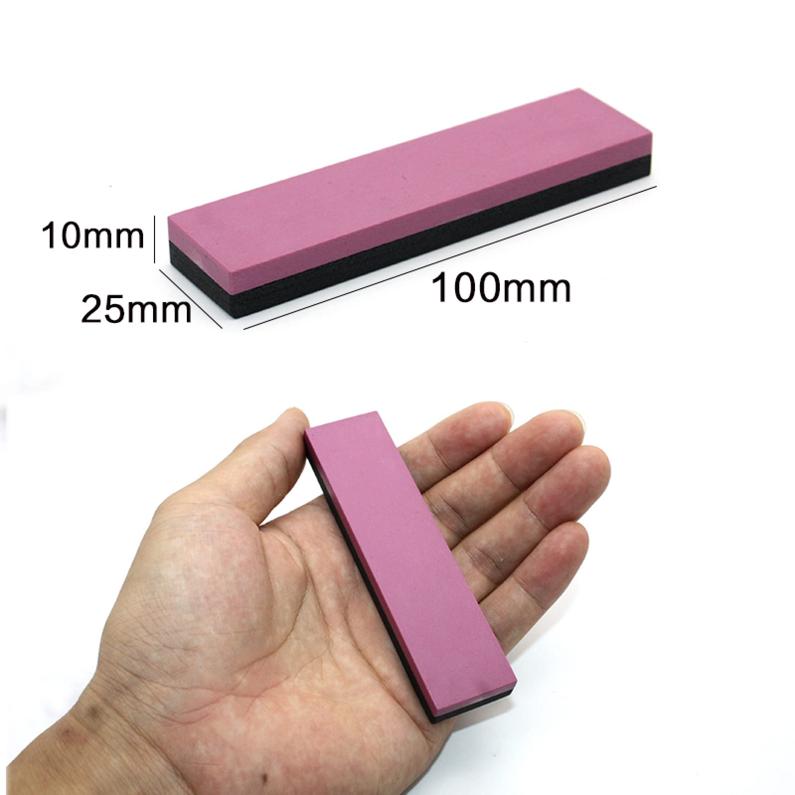 Profesjonalny kamień do ostrzenia noży, Rubinowy kamień do ostrzenia noży Osełka dwustronna 100x25x10mm 800-10000 Grit 2 szt(3000 10000 Grit)