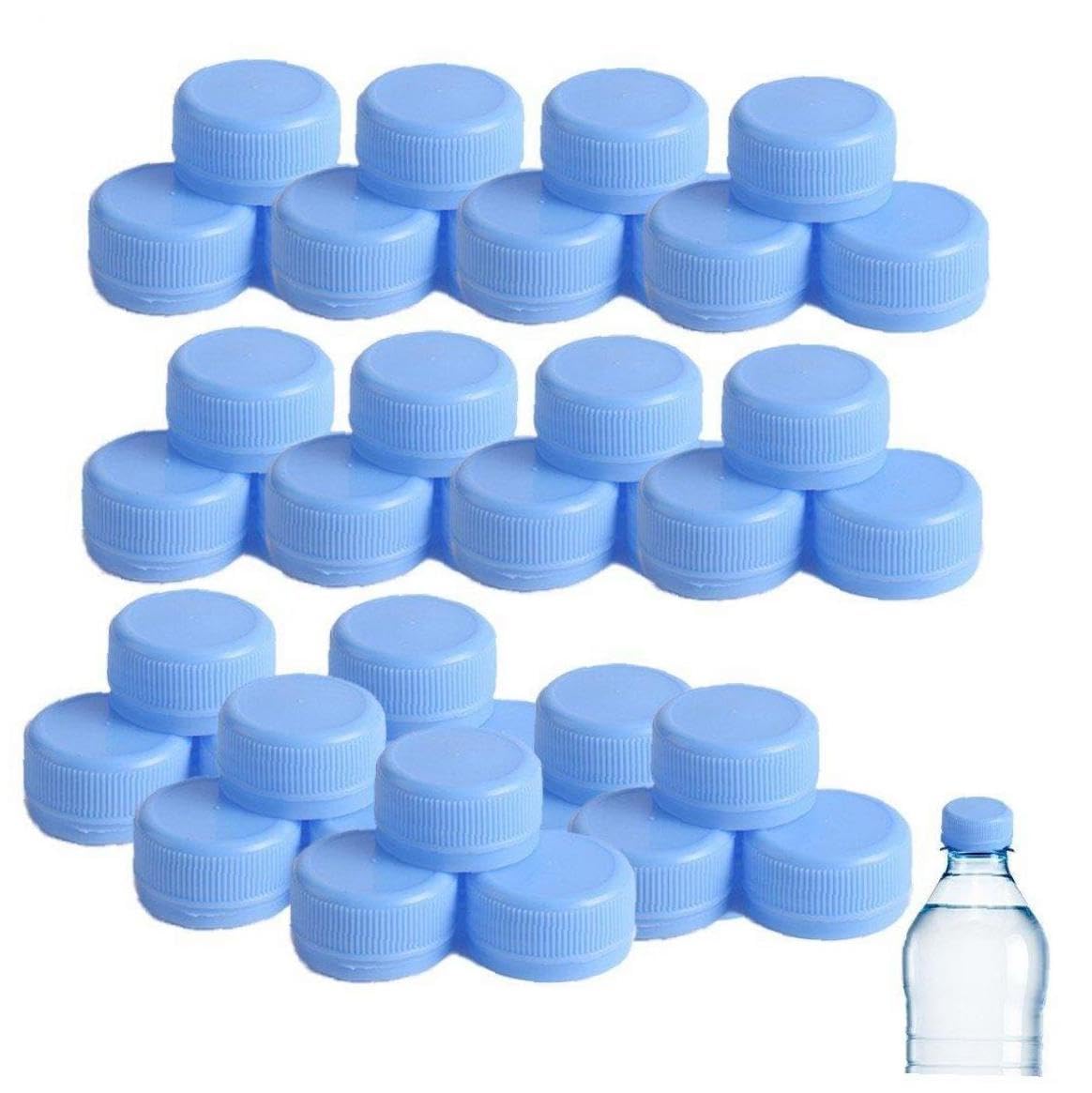Amazon｜ペットボトルキャップ 30mm プラスチック製 ブルーキャップ
