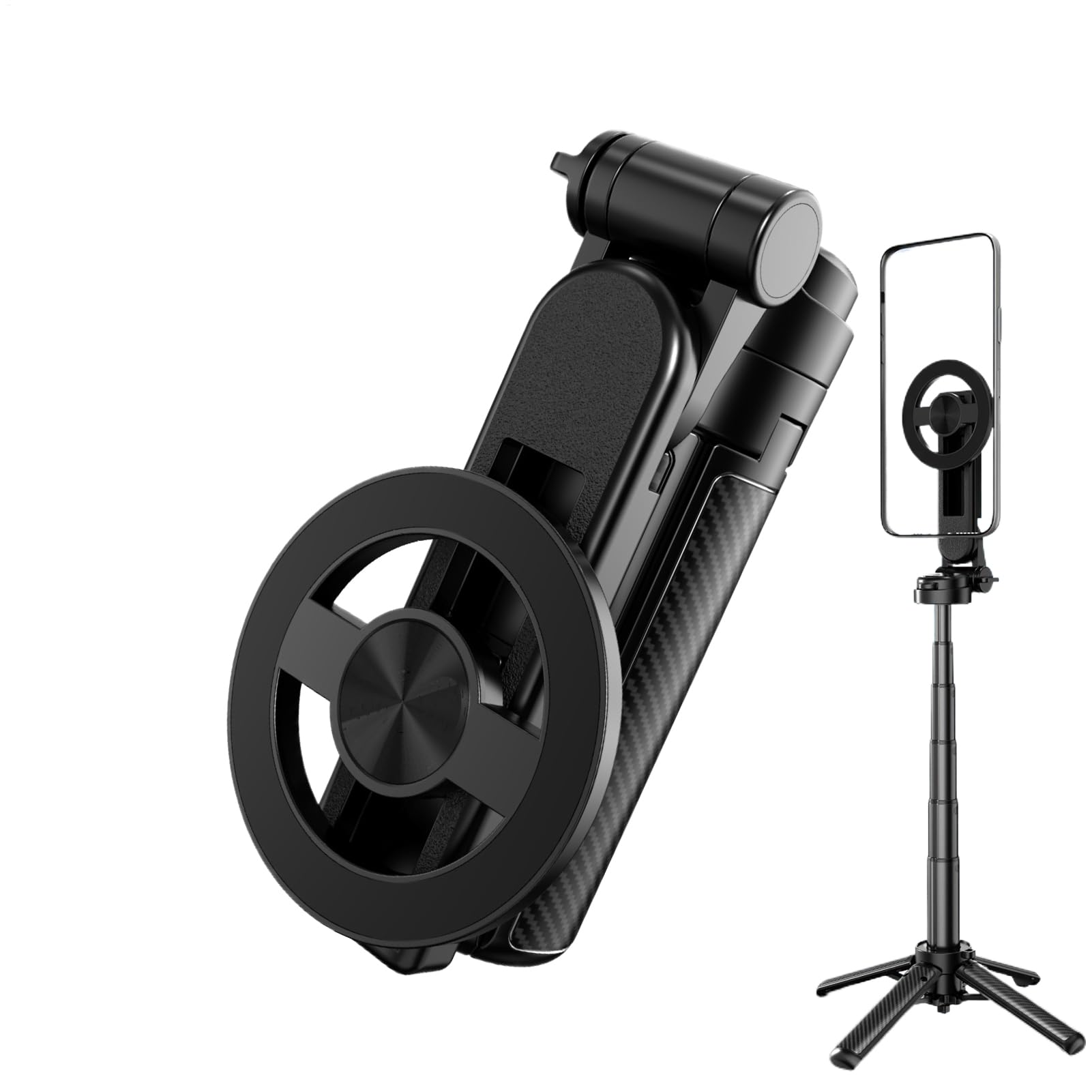 Perche selfie extensible au design pliable et finitions magnétiques premium - 8