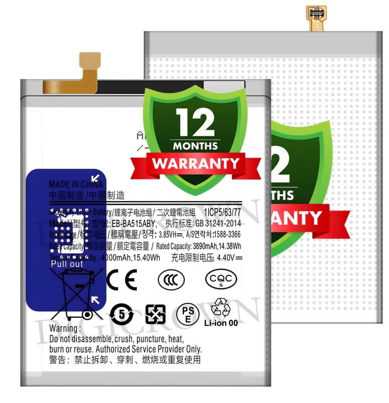 Image of Original EB-BA515ABY Battery Compatible for Samsung Galaxy A51 4G (SM-A515F) - (4000mAh) - 1 Year Warranty DF7