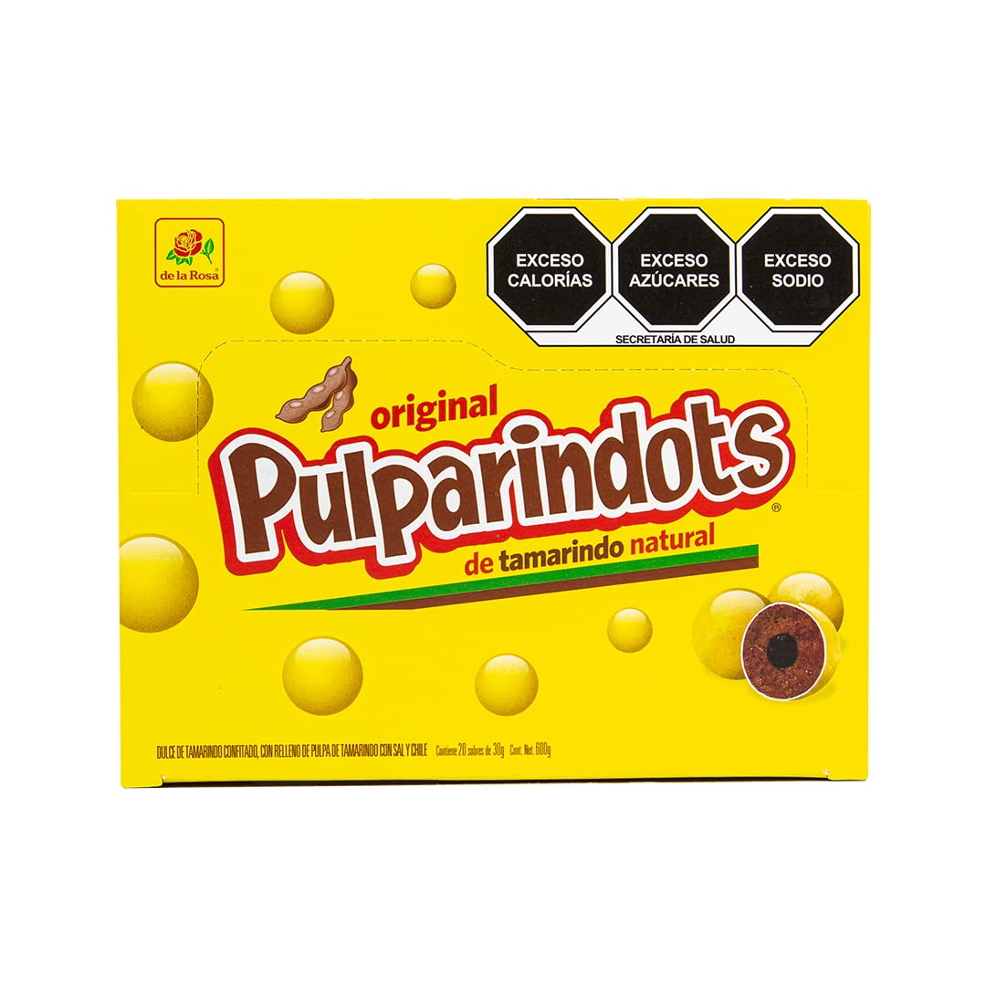De La Rosa Pulparindots Combo Coated Tamarind Candy 12 pockets10 pcs each Original and Extra Spicy Combo