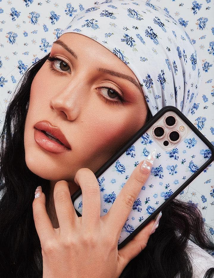 Wildflower Cases - Compatible with iPhone 15 Pro Max | Protective Black Bumper, 6.5ft Drop Test Certified, Women Owned Small Business | Blue, Floral, White, Coquette | Forget Me Not Floral - Image 5