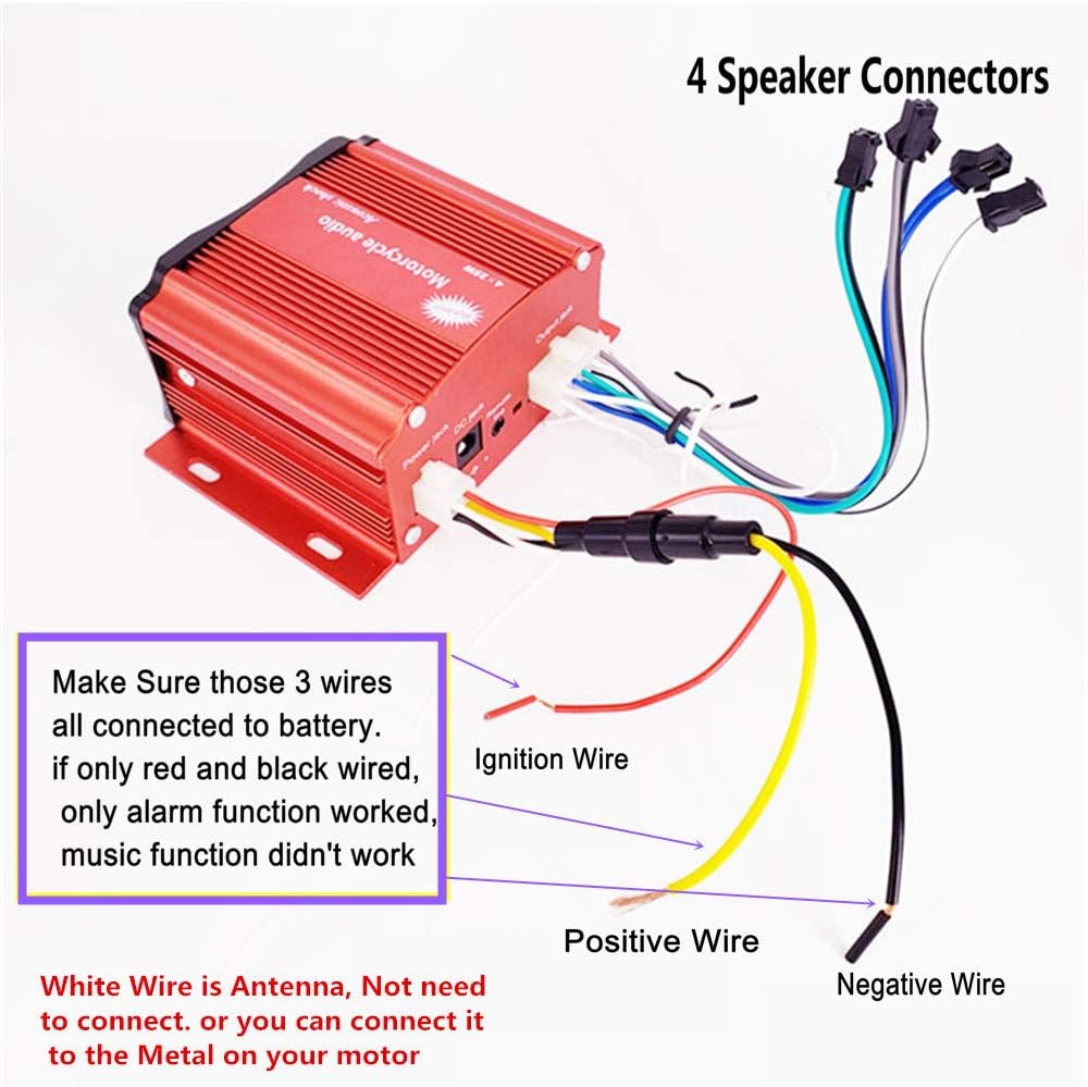 Battery diagram which is positive on speaker