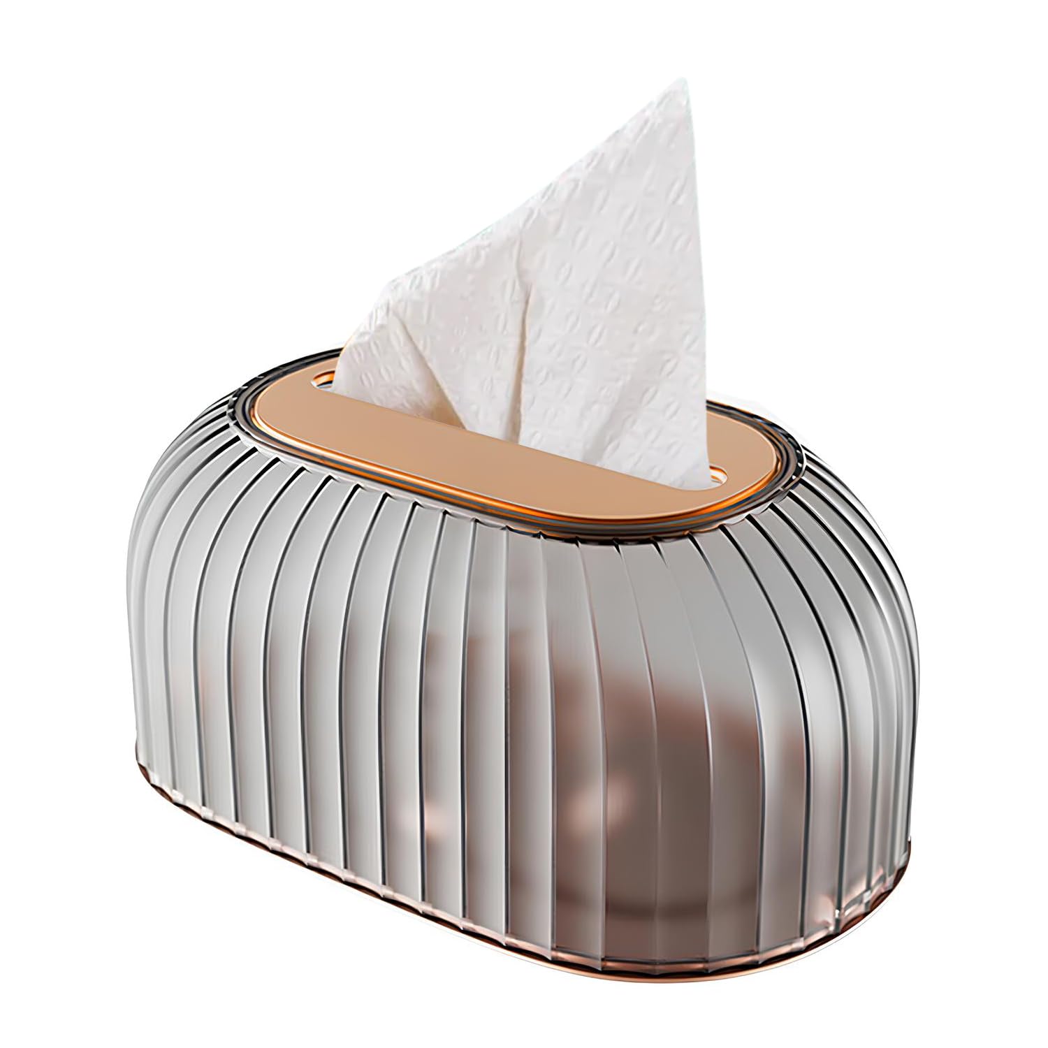 oddpod™ Streak Tissue Box Holder with Automatic Spring/Desktop Facial Paper Towel Dispenser for Office, Home, Restaurants, cafes, Hotels & Hospitals - Umber Brown-image-14
