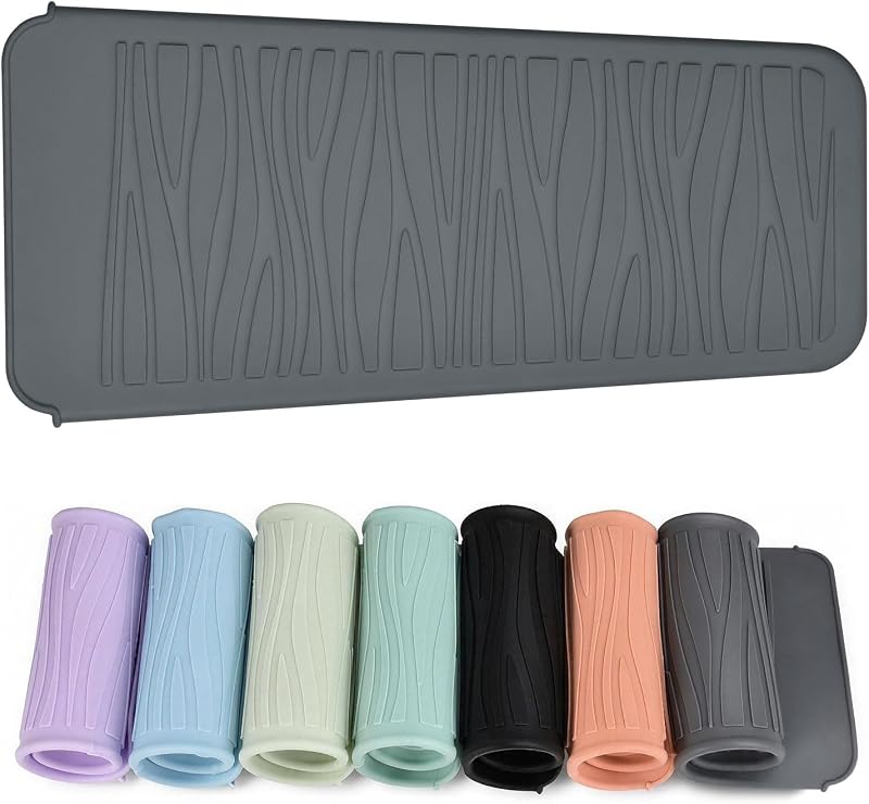 Tapete de silicone para ferramentas de modelagem térmica EIOKIT, cinza, 27,94 x 12,7 cm