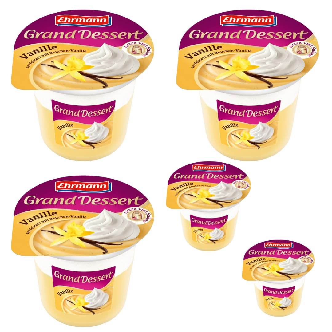 Ehrmann Grand Dessert Vanille 200 gram x 5 Stück [Frischegarantie]