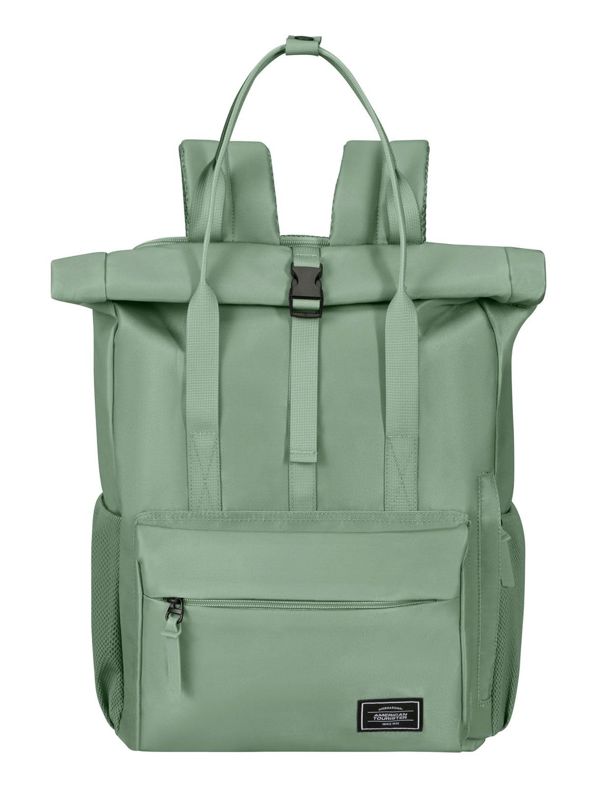 American Tourister Urban Groove UG25 - Mochila PC 15.6" (42.5 cm) - Mochila Business & Escolar con Portabotellas, Ergonómica, Ligera, Smart Sleeve - 20.5L - Urban Green
