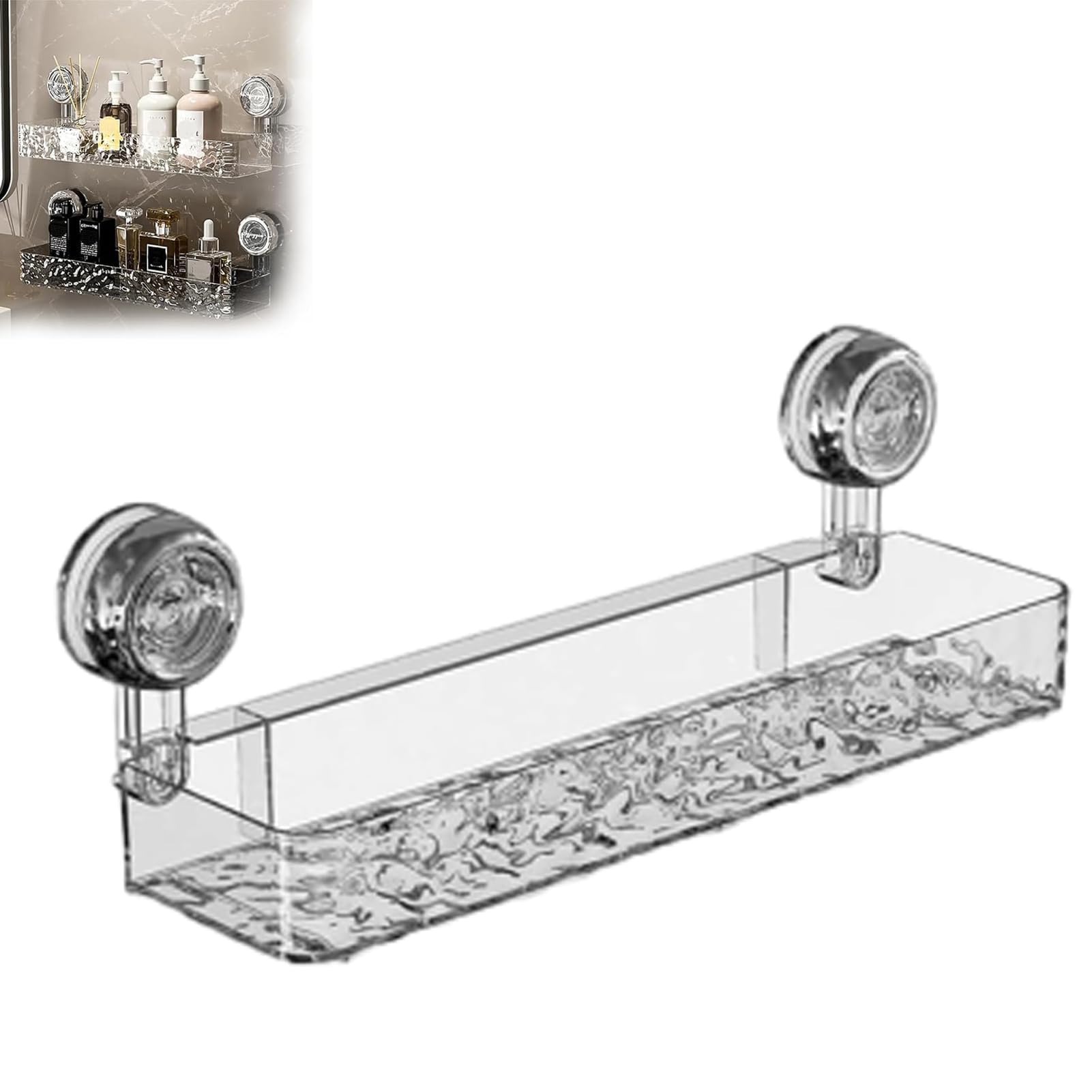 Corrugated Suction Cup Storage Holder Rotating Corner Shower Shelf Showers Caddy Suction Cup No-Drill Wall Mounted Storage Holder