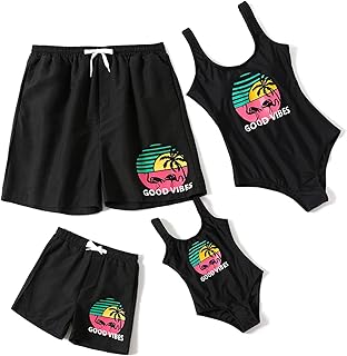 IFFEI Mommy and Me Swimsuits One Piece Monokini Family Matching Bathing ...