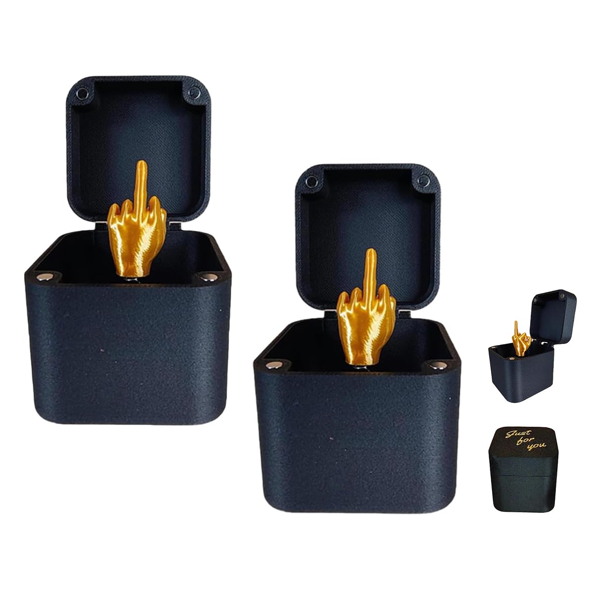 Middle Finger Surprise Gift Box,Marriage Proposal Pranks Ring Prank, Adult Pranks,Novelty Fun Prank,Prank Pop up Gift with Box for Desk Decoration Home Decoration (2pcs)