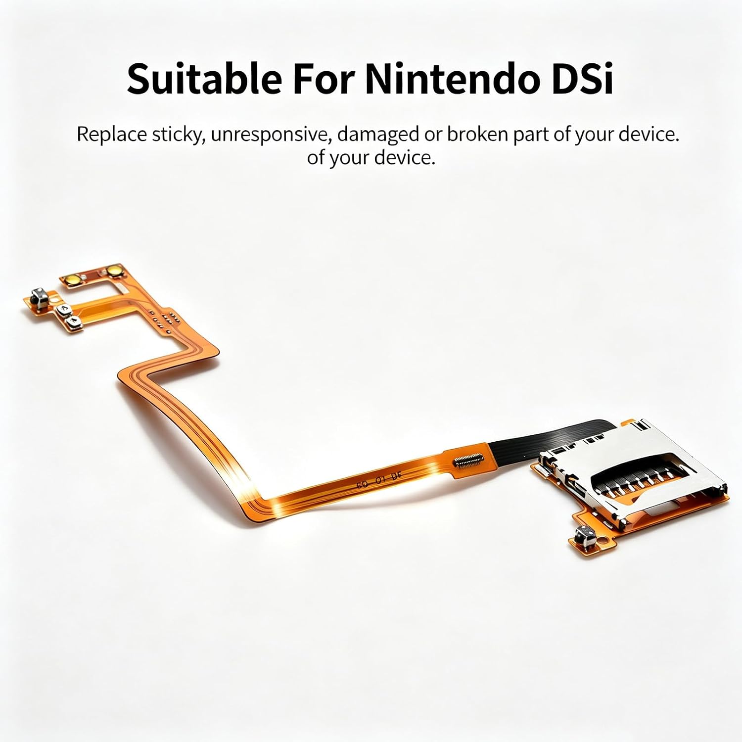 1PCS SD Card Slot Socket Cable Ribbon Replacement Part for DSi NDSi