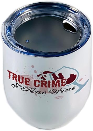 Miniatura 3 de True Crime and Fine Wine – Diseño de vino derramado con salpicaduras de sangre, regalo para los fanáticos del crimen verdadero, un vaso de vino de