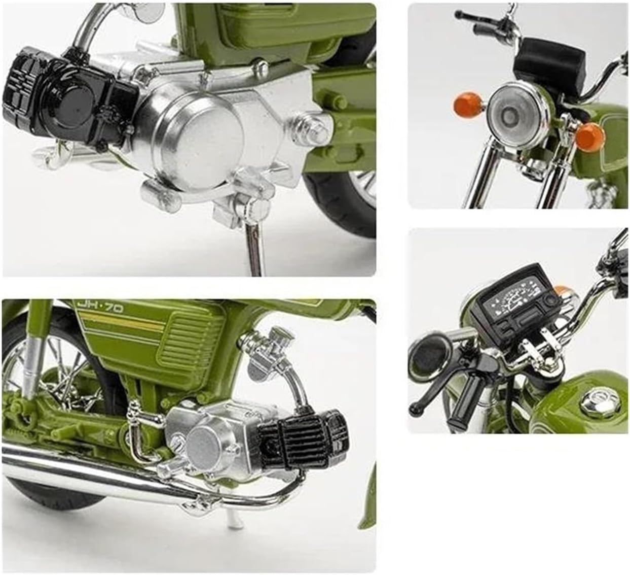 HASCBUYC 1/12 Compatible with JH-70 Large Scale Motorcycle Model, Premium Alloy & Diecast Metal, Equipped with Dynamic Sound and Lighting, Precision Steering, A Superior Collectors Piece(Red)