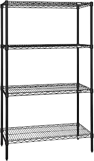 Quantum Storage Systems WR74-2172BK-5 Starter Kit Wire Shelves Black Epoxy 5 Shelves 74" H x 72" W x 21" D