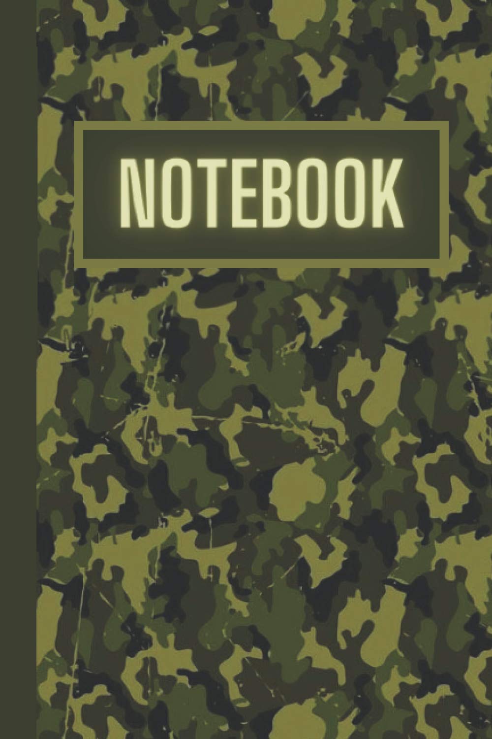 Notebook - Camo Themed Camouflage Print - 100 Pages - 6 x 9