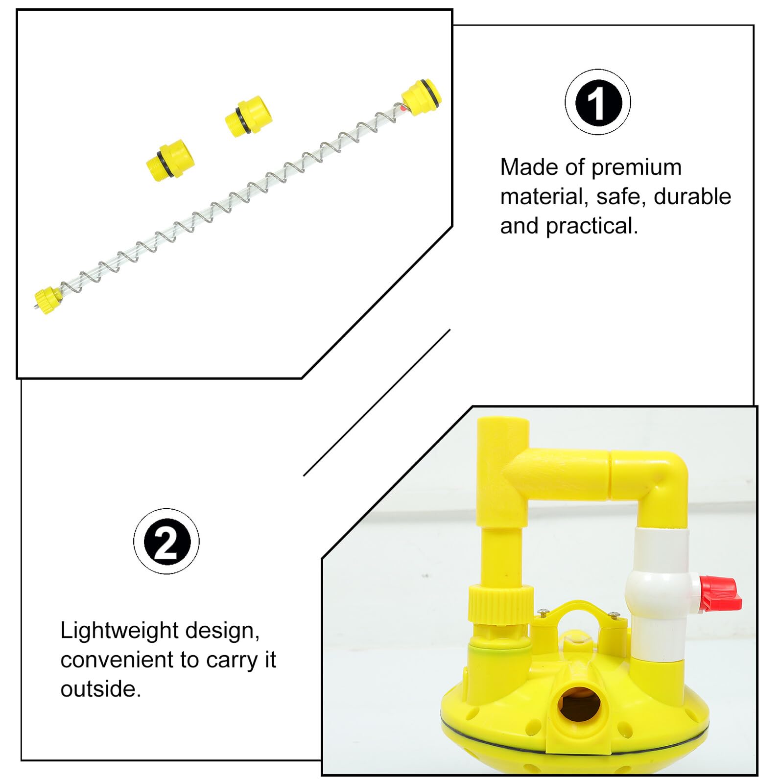 GANAZONO Regolatore di Pressione Acqua per Pollame Valvola di Decompressione Automatica per Abbeveratoi Galline con Display Acqua Uso Duraturo e Facile Installazione per Allevamenti