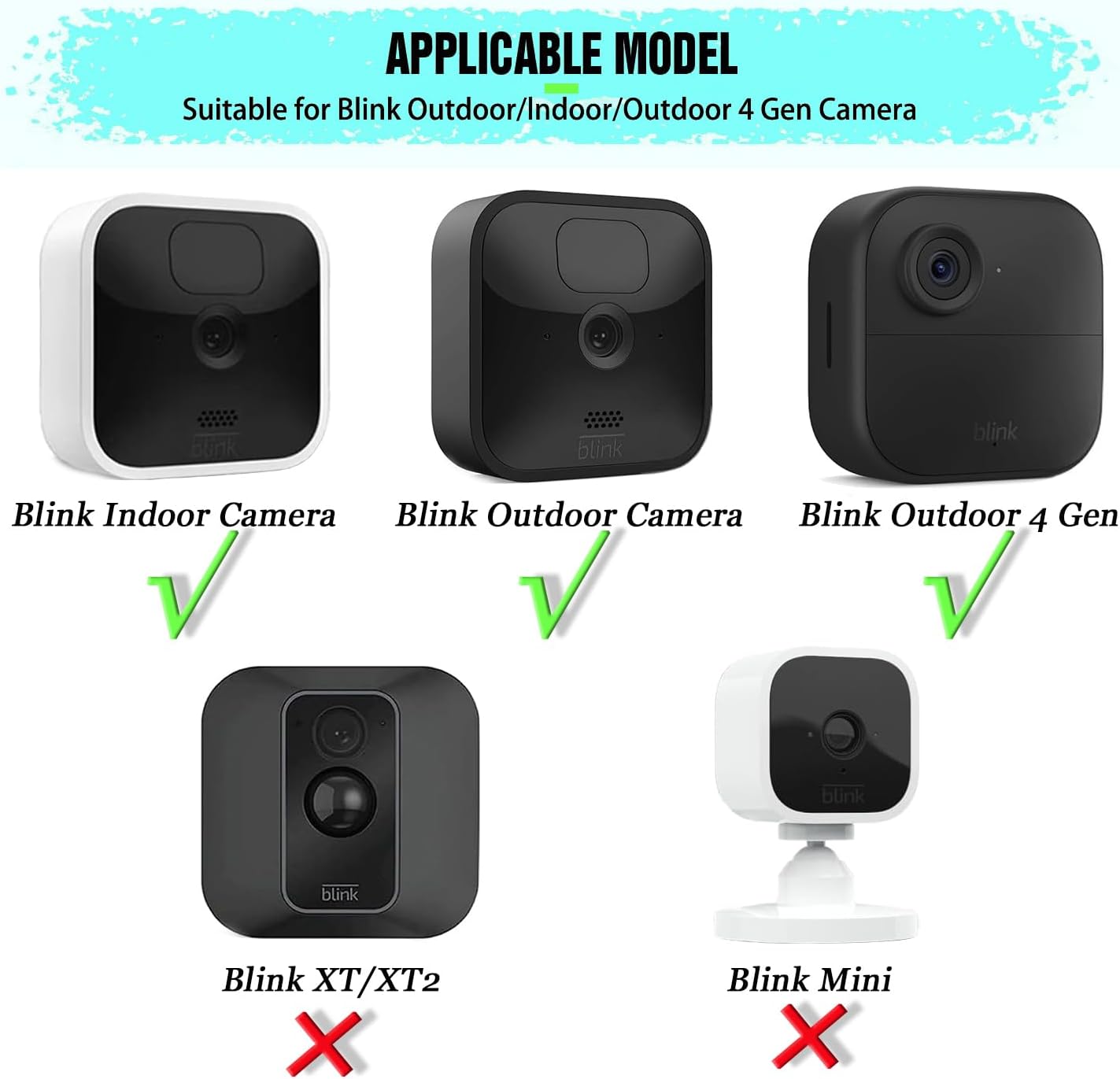 New Flexible Twist Mount for Blink Outdoor 4 (4th Gen),and Weather Proof Protective Housing for Blink Outdoor 4 (4th Gen),with Sync Module 2 Mount (Black-3PACK-XR)