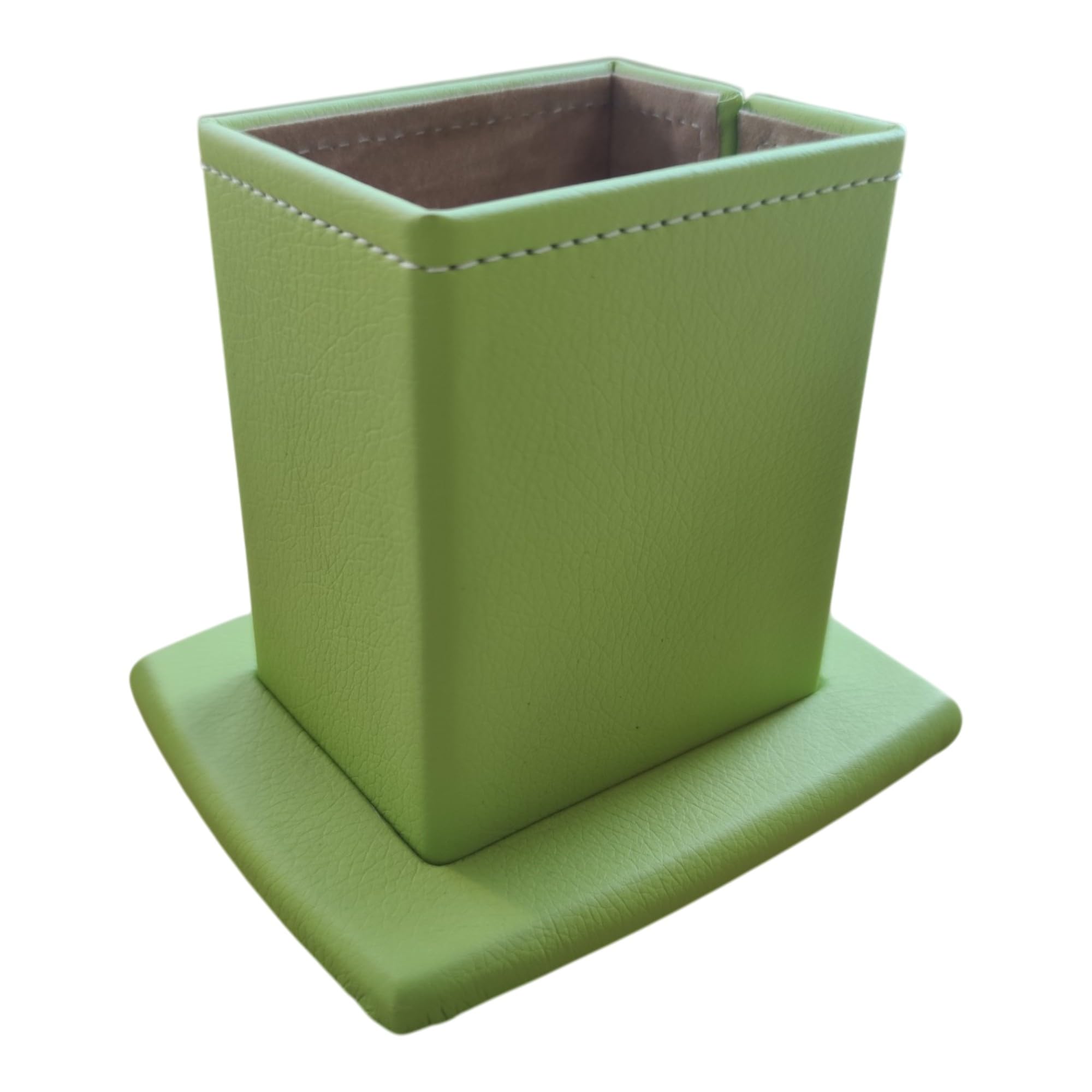 OGGETTANDO set scrivania ufficio in ecopelle con accessori composto da scrittoio apribile, portalettere, portapenne, portabigliettini (Sa. Verde)