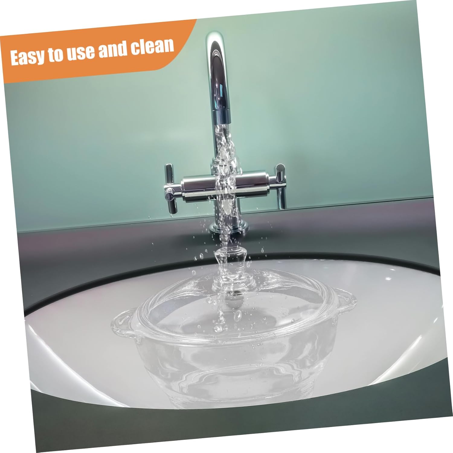 OUNONA Heat Resistant Glass Soup Stockpot with Lid Oven Kitchen Cooking Pot for Vegetables Pasta Stew Double Handle Transparent Glass Casserole for Home and Garden Parties