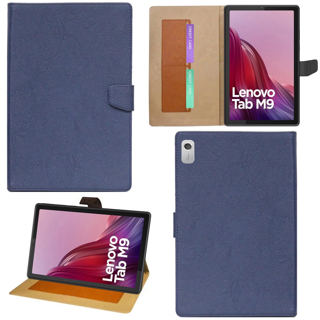 Zaoma PU Leather Flip Stand Case Cover with TPU Back Case Compatible for Lenovo Tab M9 22.86 cm 9 inch Tablet Model No. : TB310FU / TB310XU Tablet - R5 Flip (LM9_R52CPBLUE) (B0C74P3TJX) Amazon Price History, Amazon Price Tracker