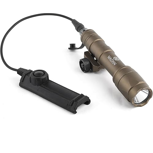M600C Tactical Flashlight with Remote Pressure Switch, 600 Lumens Picatinny Flashlight with Switch Mount Plate, Suitable for 20mm Picatinny Rail