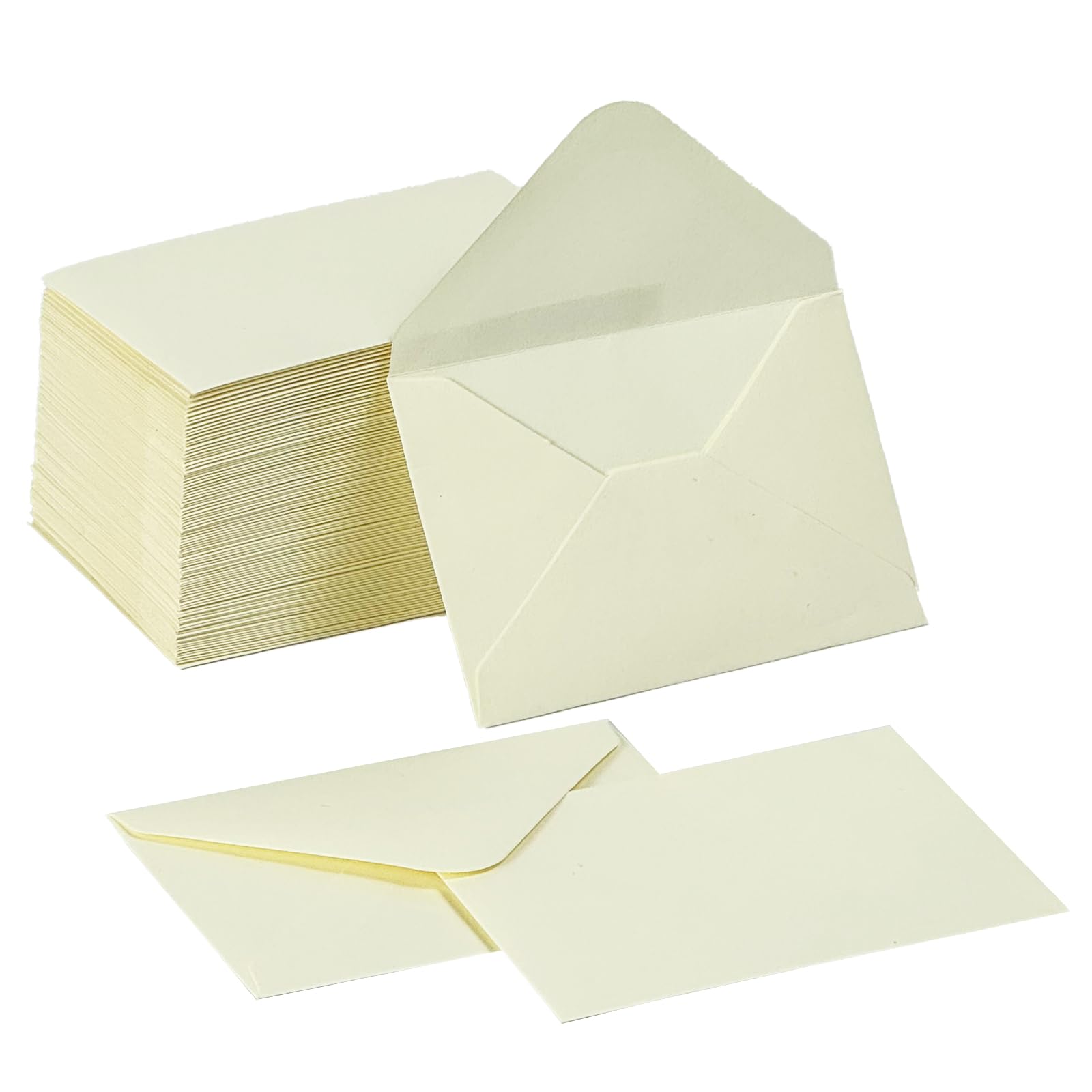 Photo 1 of 100 Pack Small Gift Card Envelopes 4 x 2.75" Mini Cream Business Envelope
