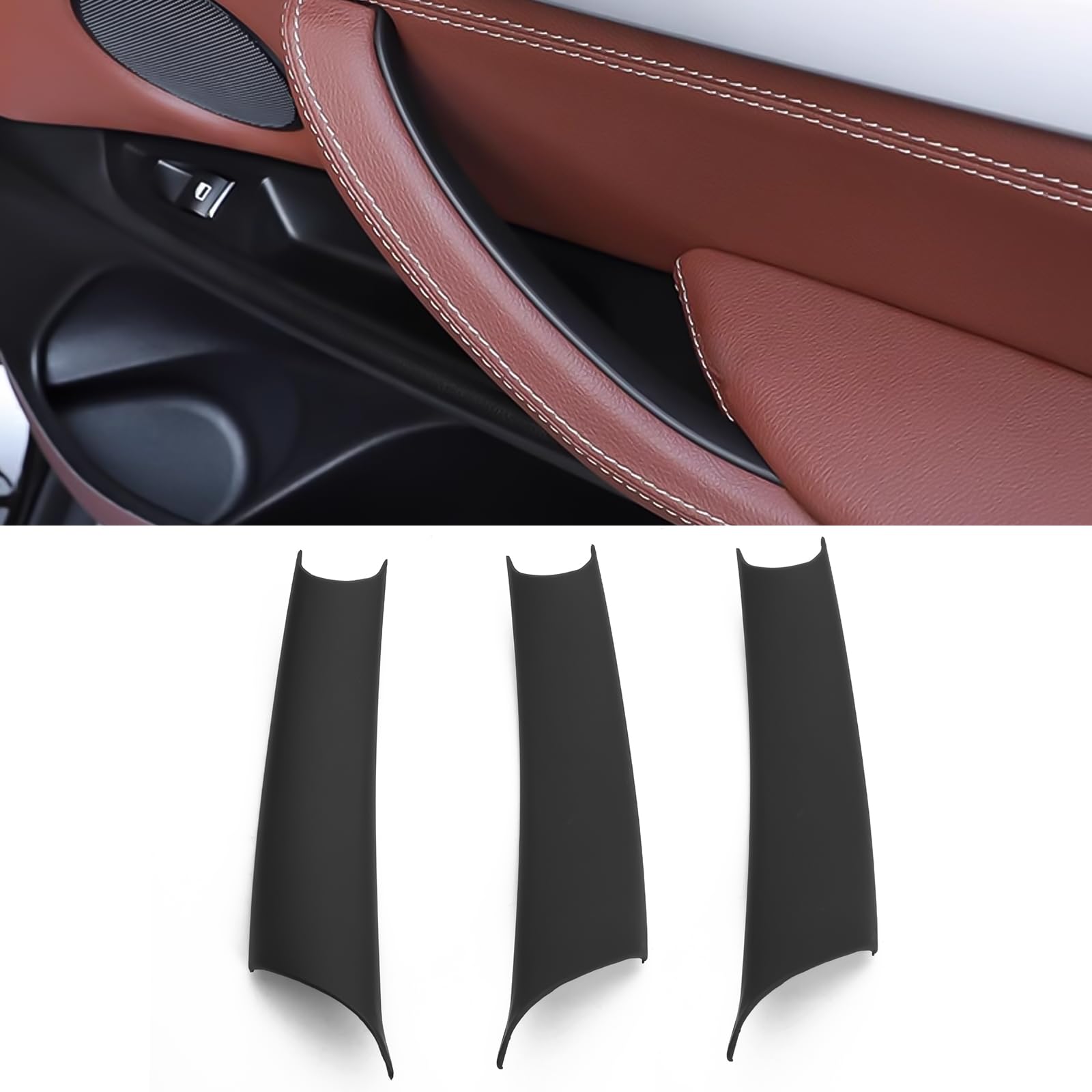 x xotic tech Door Pull Handle Cover Compatible with BMW X5 Series E70/E70 LCI 2008-2013, BMW X6 Series E71/E72 2008-2014, Inner Side Door Handle