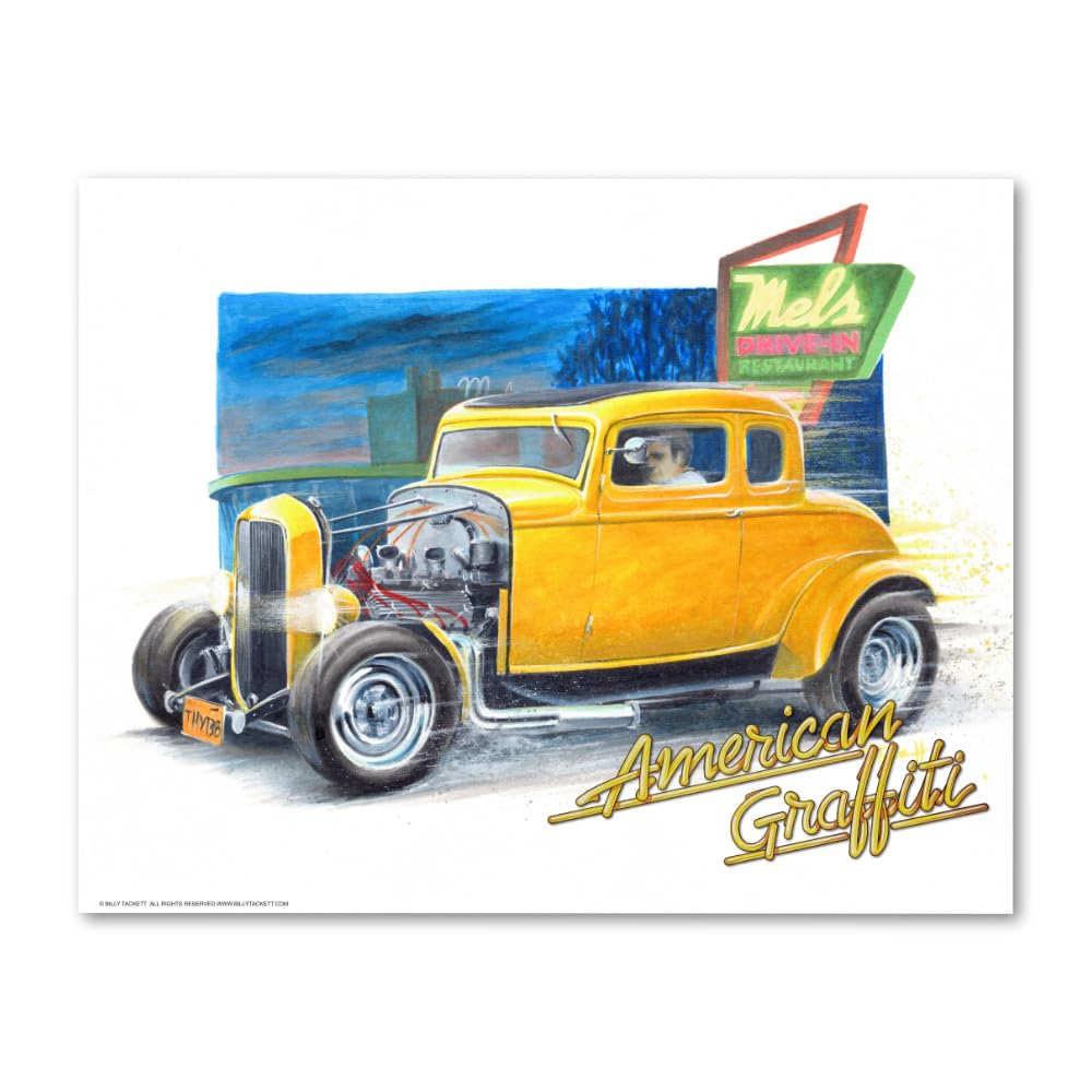 Amazon.com: AMERICAN GRAFFITI – Signed Art Print by Billy Tackett