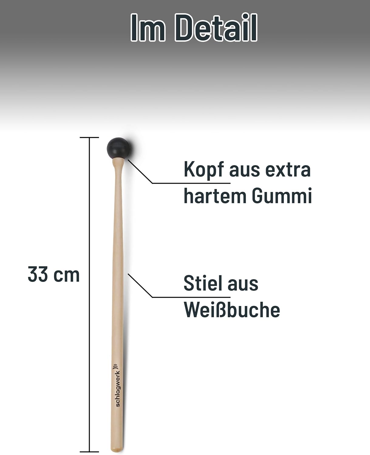 Schlagwerk MA101 Rubberhead Mallet Pair - Extra Hard
