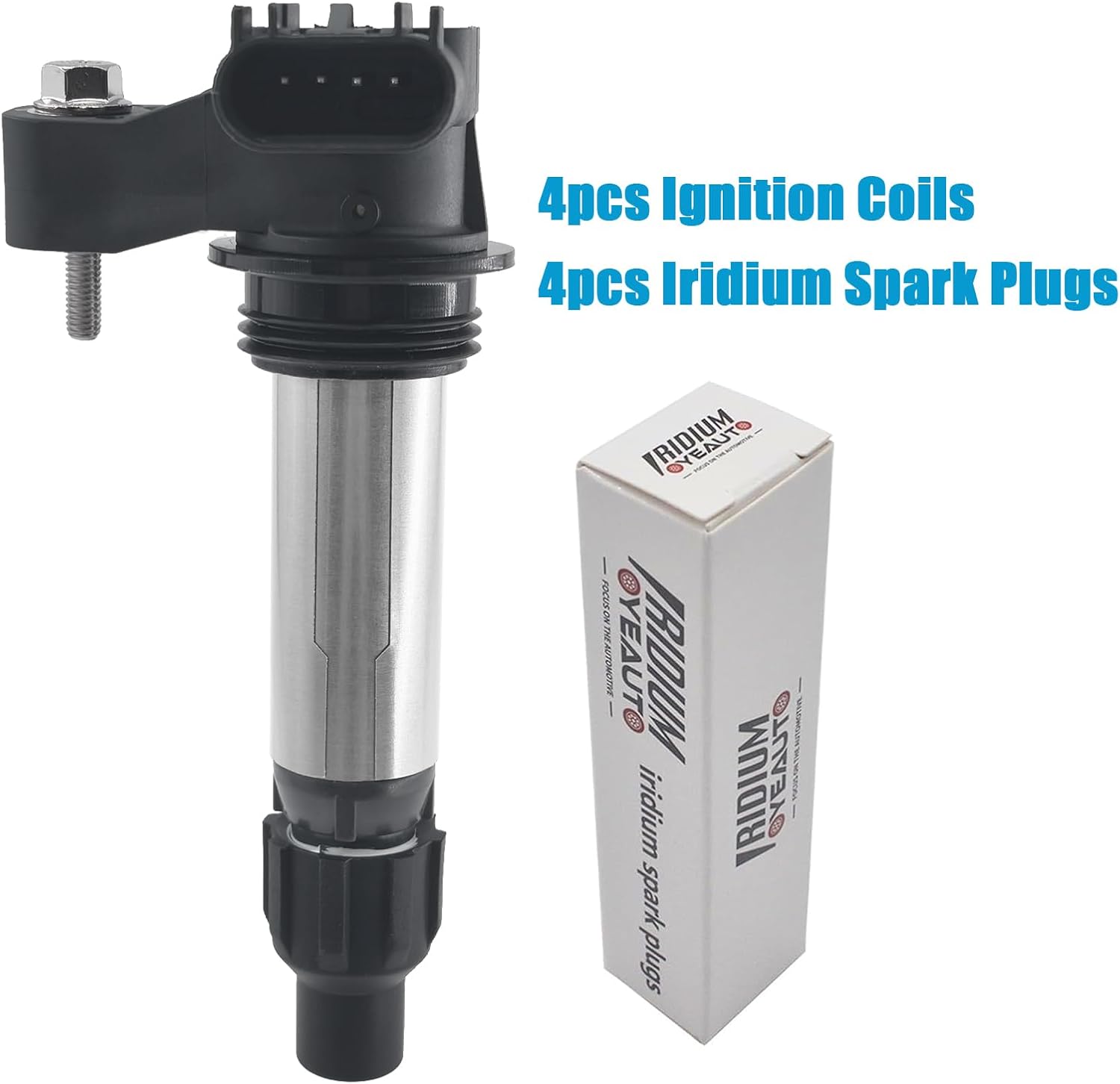 Ignition Coil Pack Iridium Spark Plugs Set of 6 UF569 Compatible With Cadillac 2004-2019 2022-2024,Chevrolet 2008-2024,GMC 2007-2023,Buick 2005-2024,Suzuki&Saturn 2007-2010,Saab 2.8L 3.0L 3.2L 3.6L V6